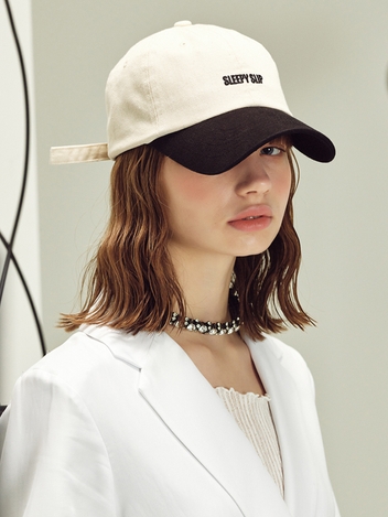 [unisex]22 BASIC BEIGE/BLACK BALL CAP