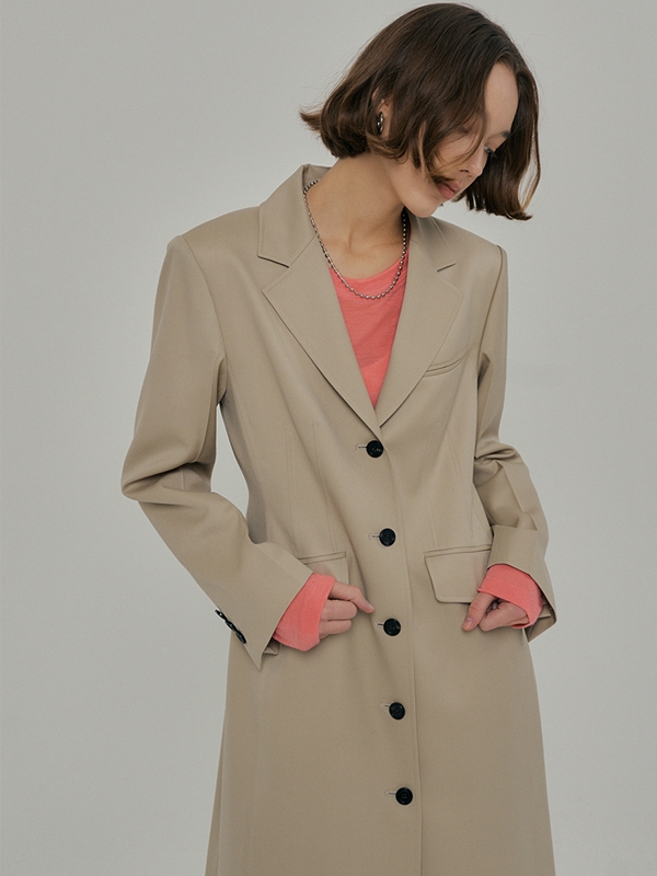 Lim tailored coat Cream beige