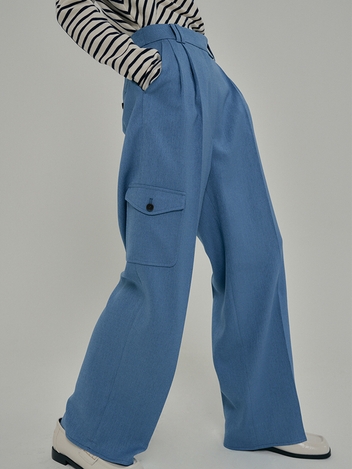 Foil pants Peacock blue