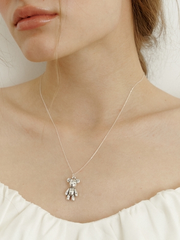 [Silver] Love Bear Necklace