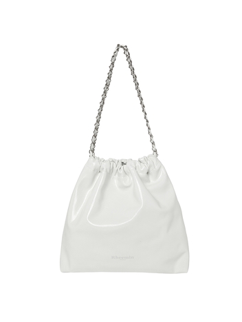 MUFFY LEATHER chain BAG - WHITE