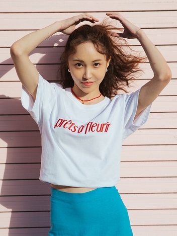 PRETS A FLEURIR WORDING T-SHIRT_WHITE