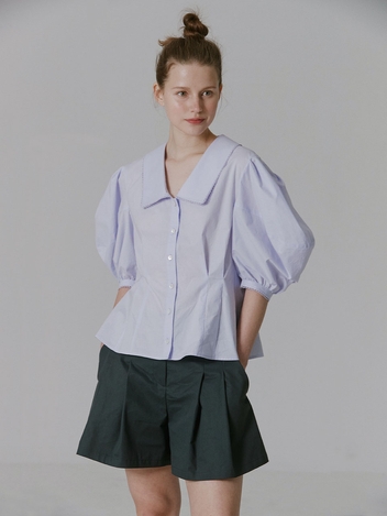 Joie Big Callor Balloon Sleeve Blouse_Purple