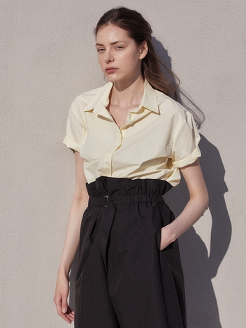 Loose-fit short sleeve shirt (yellow)
