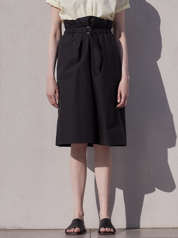 High waist banding skirt (black)