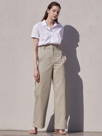 High waist pants (khaki)