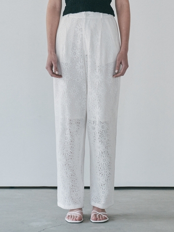 LACE SET UP PANTS_IVORY