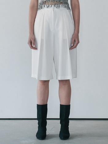 WIDE BERMUDA PANTS_WHITE