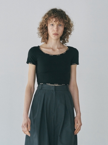 LOGO HALF SLEEVE TEE_BLACK