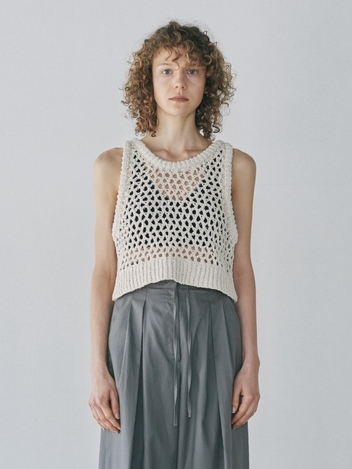 ROPE KNIT SLEEVELESS_BEIGE