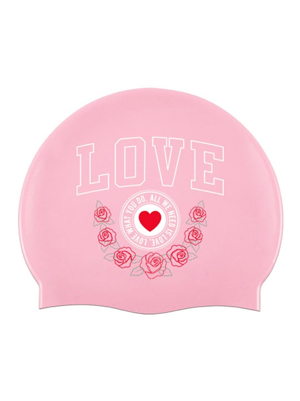 Heart rose Swimcap Pink