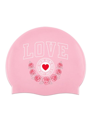 Heart rose Swimcap Pink