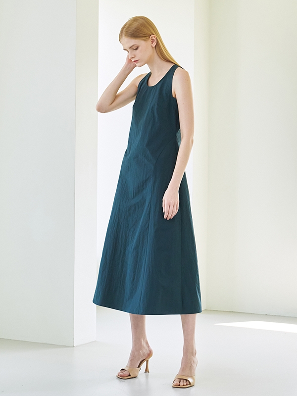 Holter Sleeveless Long Dress - Deep Green