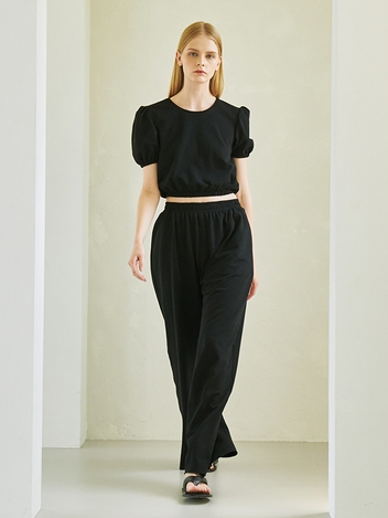 Wide Banding Pants - Black