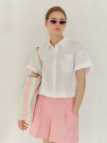 Robas crop shirt White