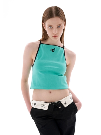 nd halter-neck sleeveless mint