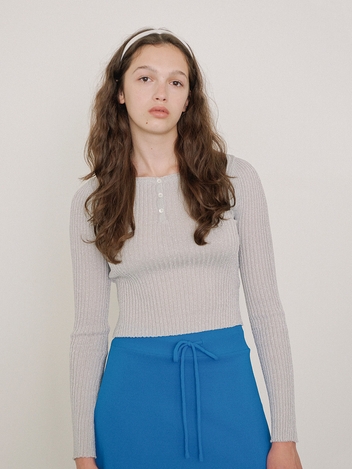 henryneck glittered top (silver)