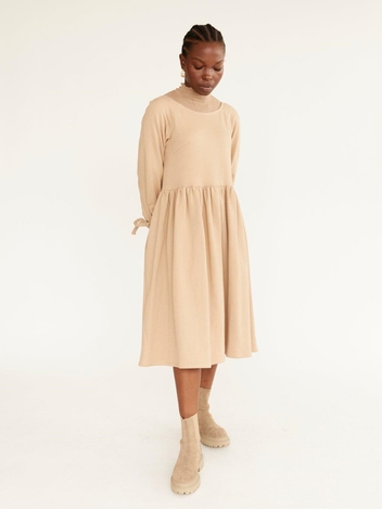 Stay Home Dress In Dune