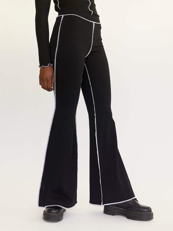 Black And White Jojo Flare Leggings