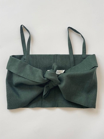 Forest Green Linen Molly Top