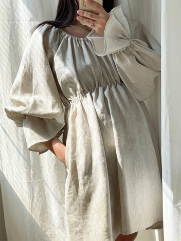 Raw Linen Ophelia Dress