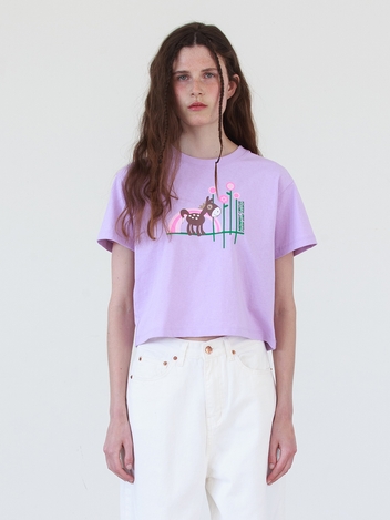 Donkey Crop T-Shirt in Lilac