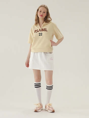 P_LABEL 아웃포켓 저지 스커트_IVO