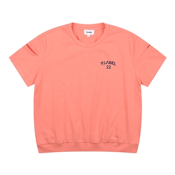 P_LABEL 소매 컷아웃 티셔츠_ORE