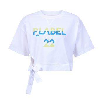 P_LABEL 밑단 밴드 크롭탑_WHT