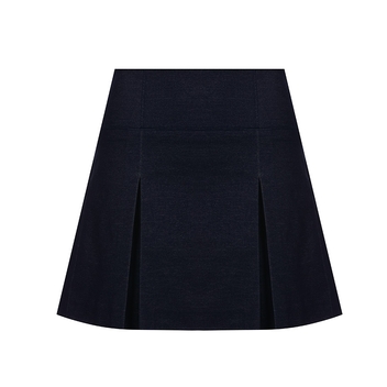 P_LABEL 칼라 데님 스커트_BLU
