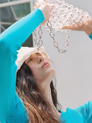 HANDICRAFT GRAPE BAG_CHAIN CLEAR