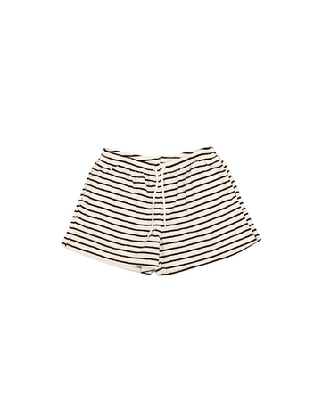 Terry stripe short pants White