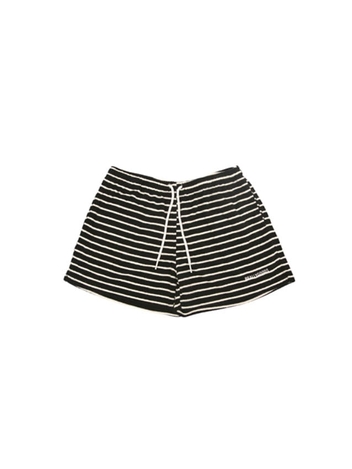 Terry stripe short pants White