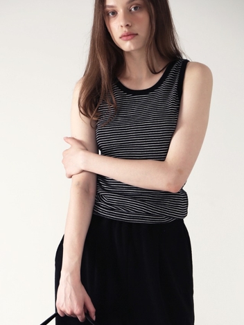 stripe sleeveless top (2color)