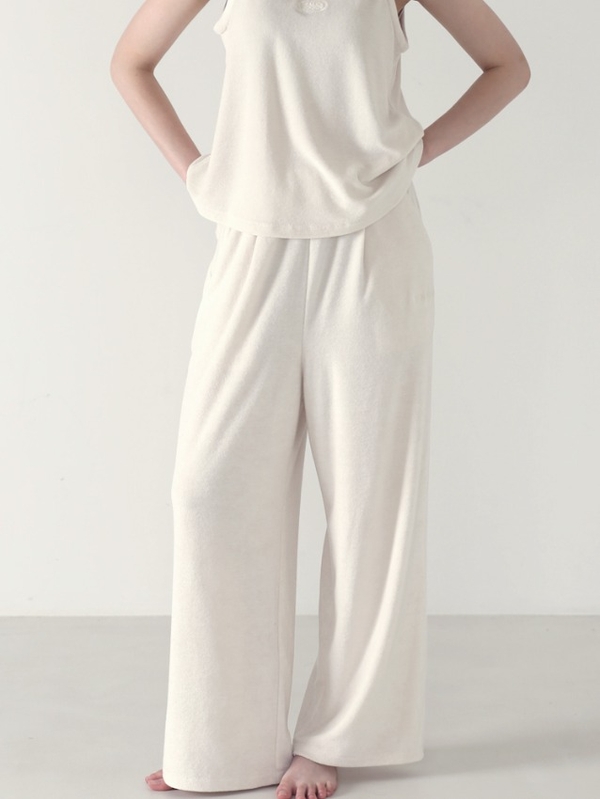 terry long pants  Ivory 