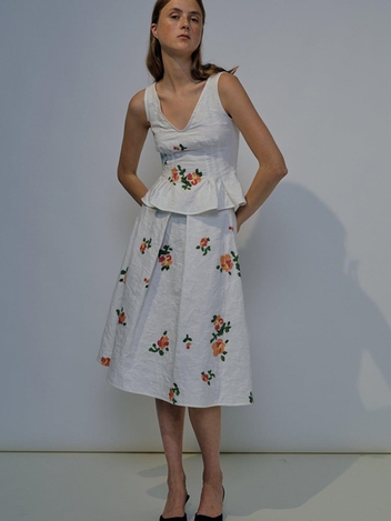 BEATRICE JACQUARD PRINTED SKIRT
