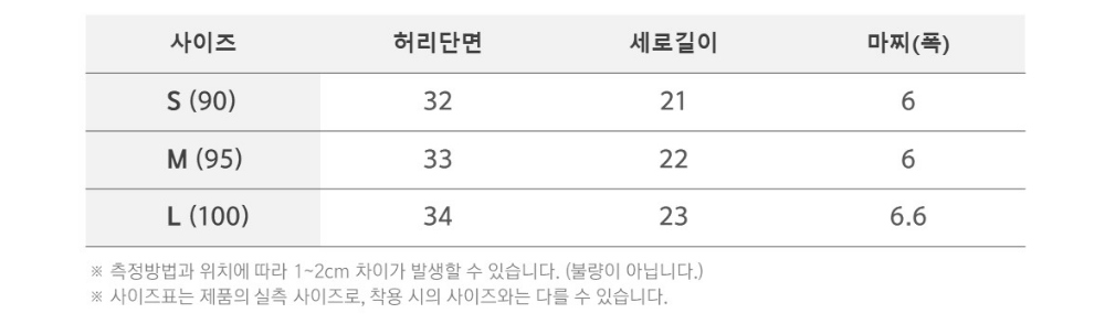 팬티사이즈