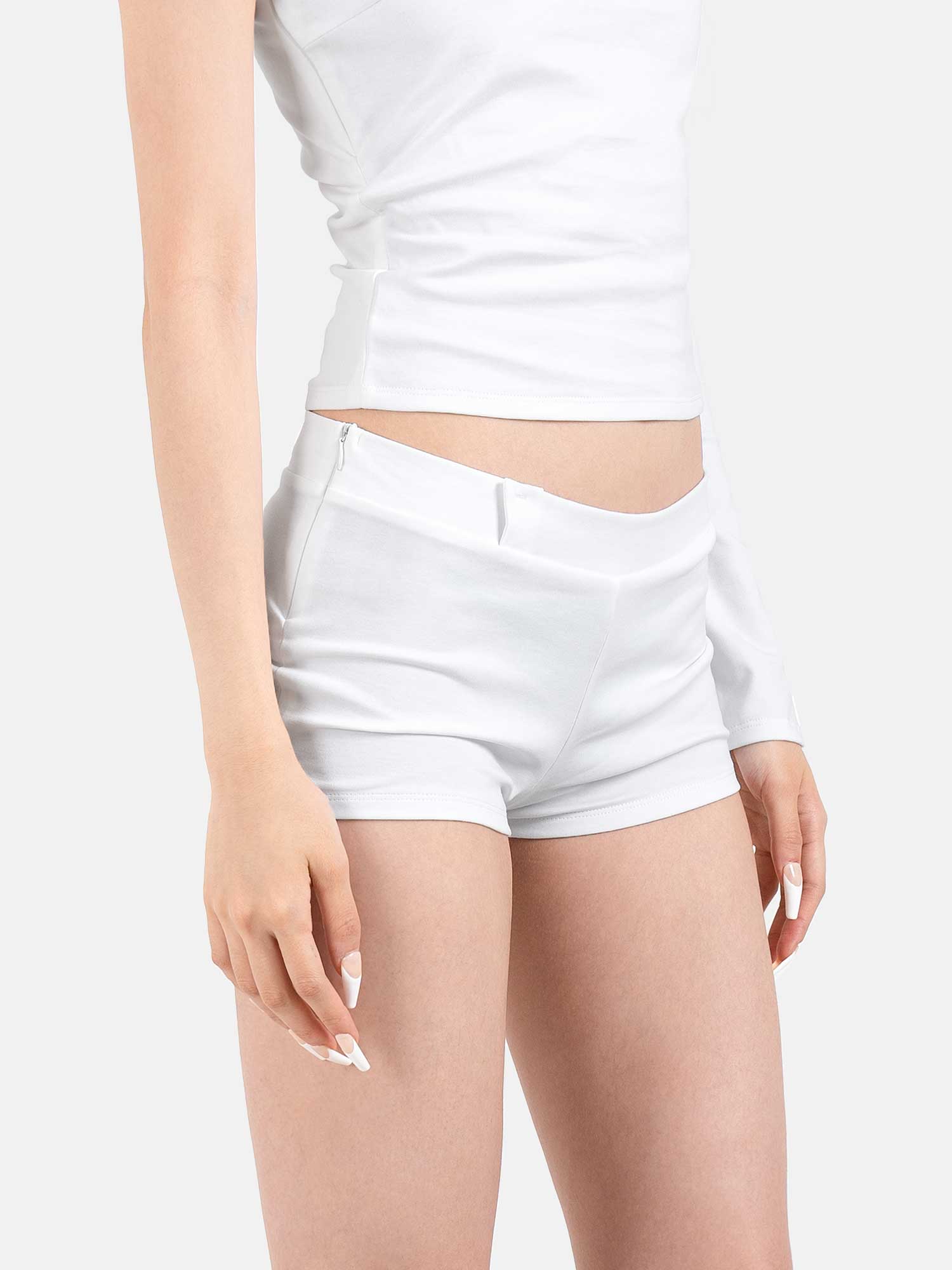 white-one-shoulder-model-pants