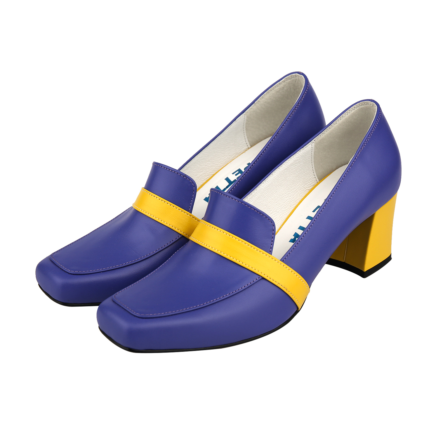 Color block loafer heel violet_2