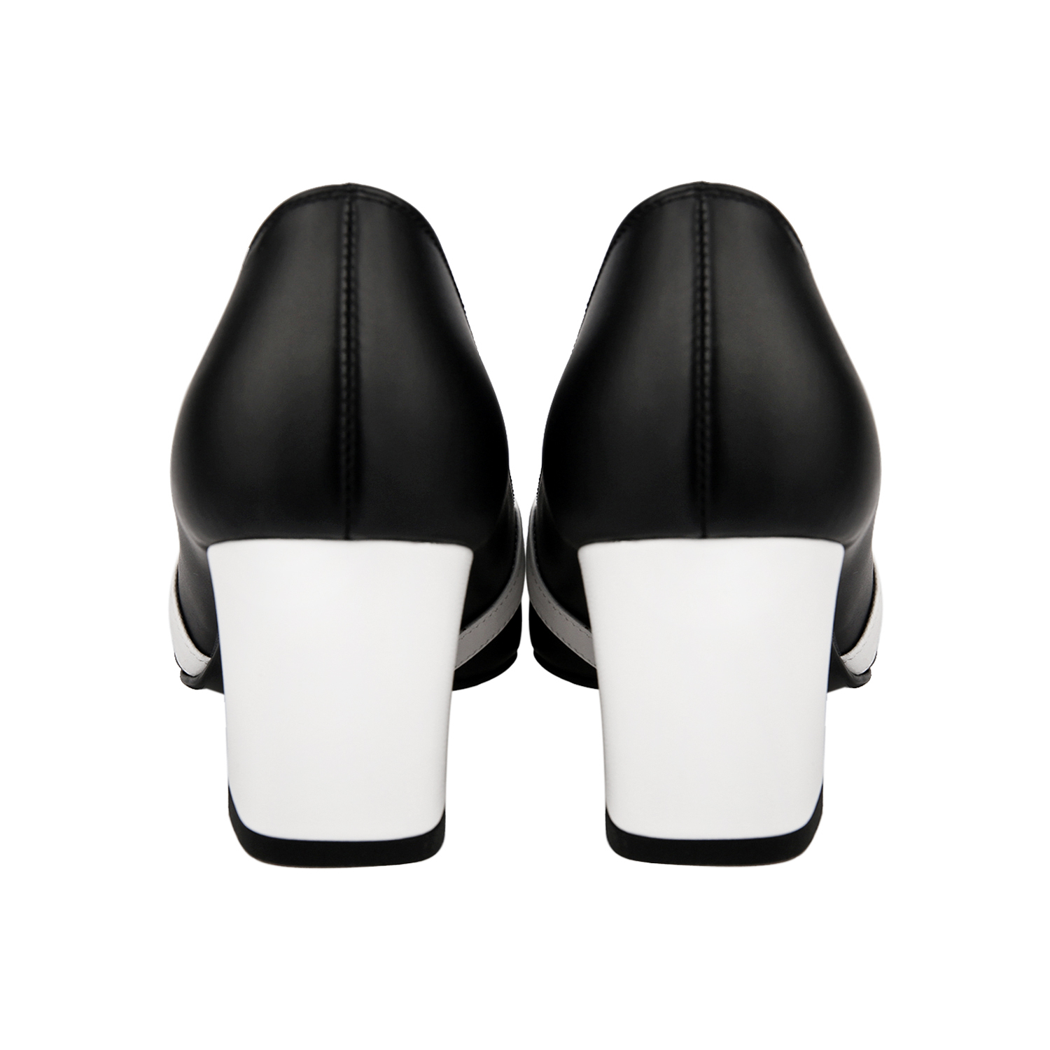 Color block loafer heel black_5