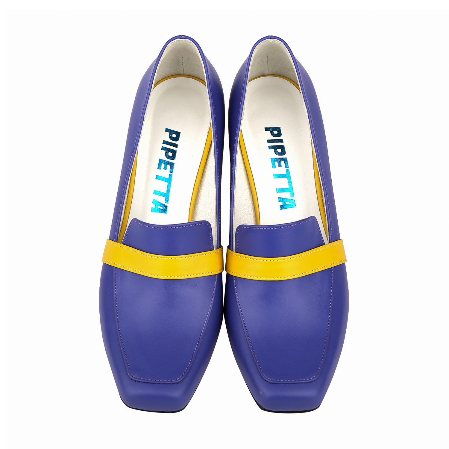 Color block loafer heel violet_4