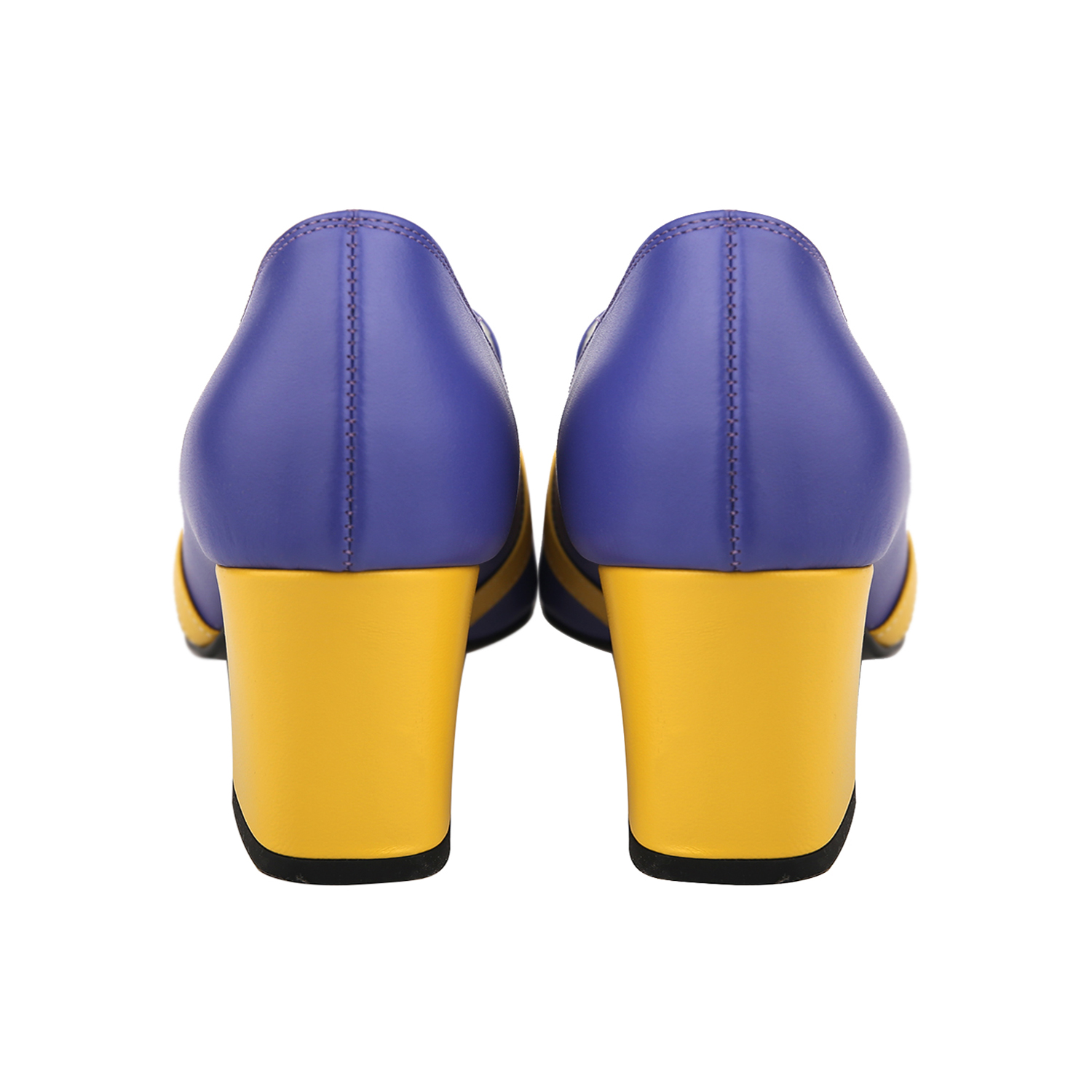 Color block loafer heel violet_5