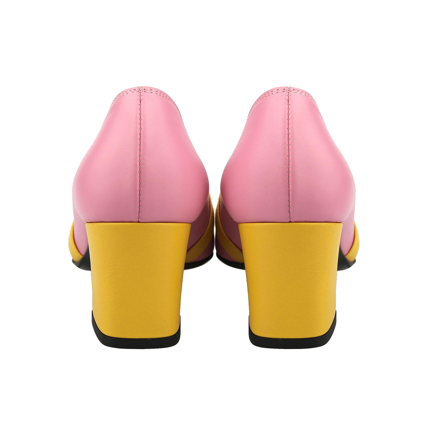 Color block loafer heel pink_4