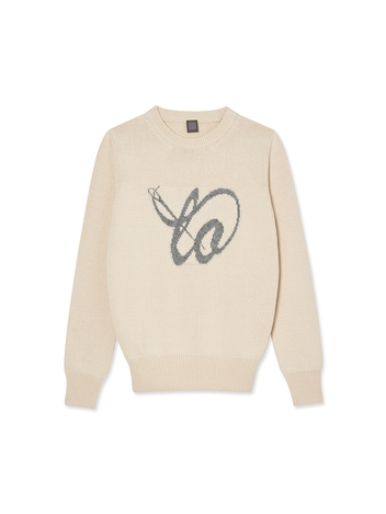 Women Big Logo Crewneck_Beige