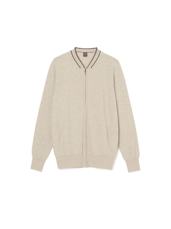 Bomber Line Zipup_Beige