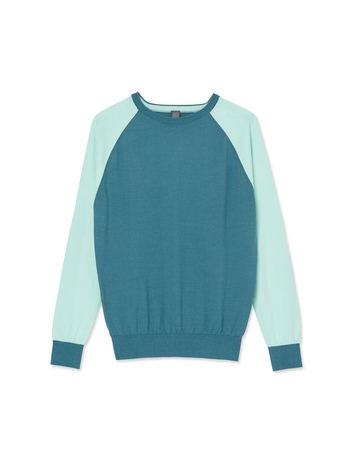 Two Tone Raglan Crewneck_Mint