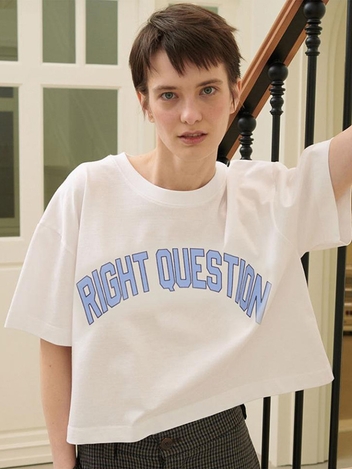 SUPIMA CROPPED SLOGAN T-SHIRT_WHITE