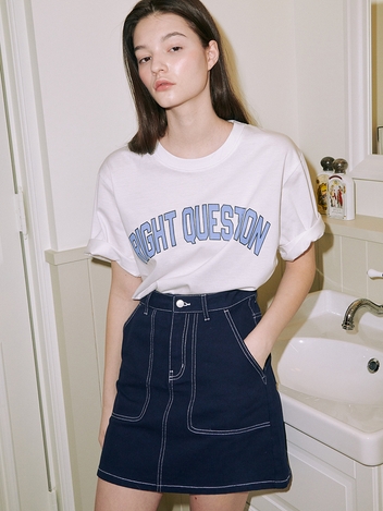 SUPIMA SLOGAN T-SHIRT_WHITE