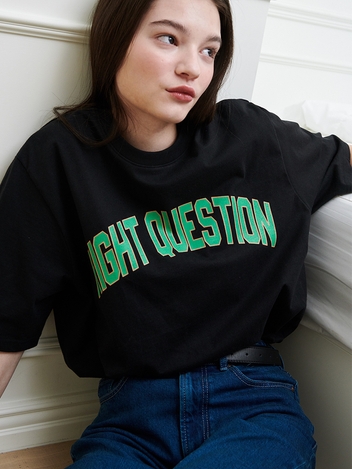 COTTON SLOGAN T-SHIRT_BLACK