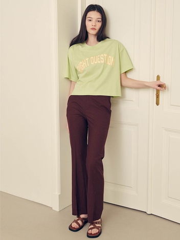SUPIMA CROPPED SLOGAN T-SHIRT_MELON